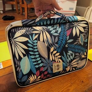 Printed daily agenda, floral briefcase, laptop Bag, NWT, binder, dairy, notebook